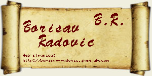 Borisav Radović vizit kartica